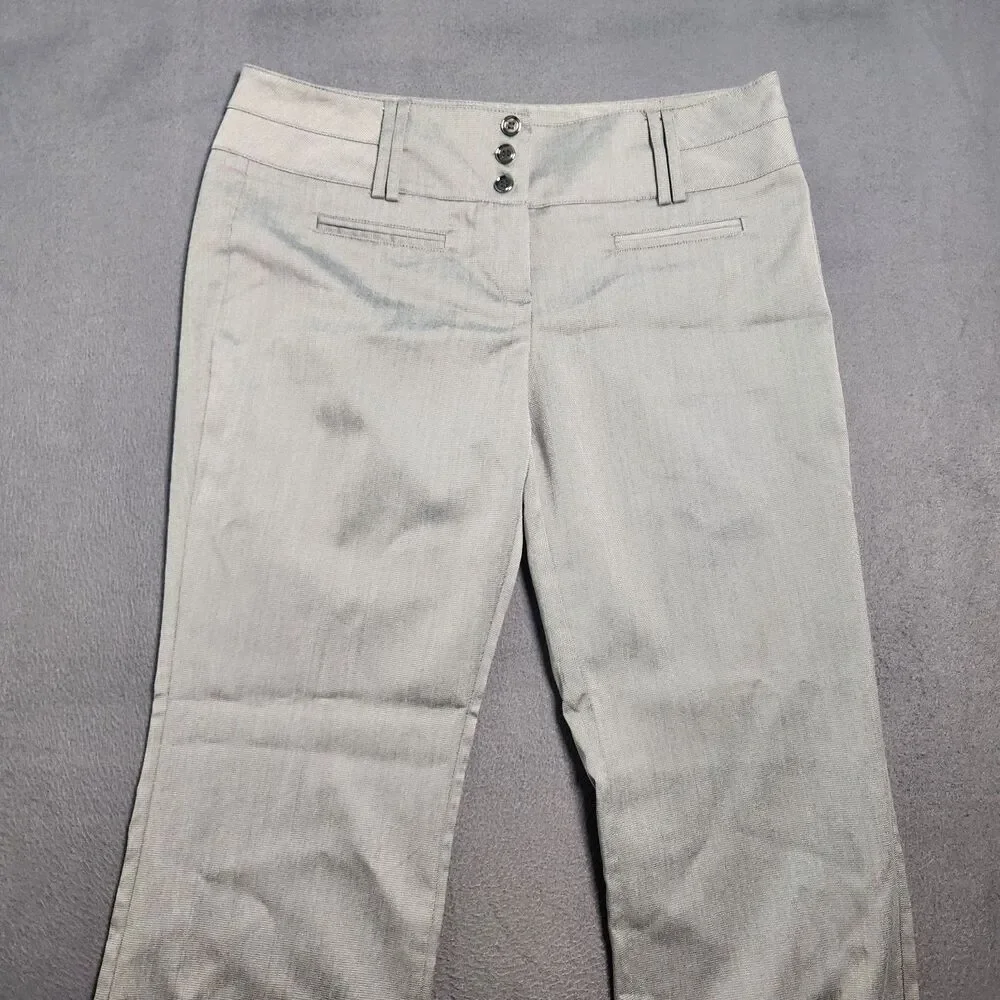 Joe B Dress Pants Women 11 Gray Mid Rise Bootcut Lightweight